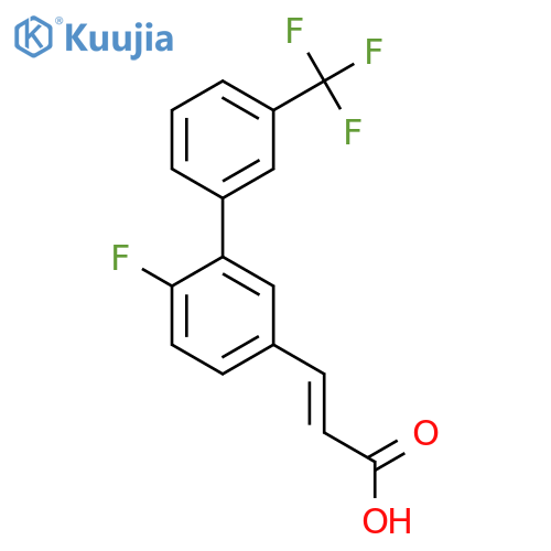 3-(6-Fluoro-3'-(trifluoromethyl)biphenyl-3-yl)-acrylic acid structure