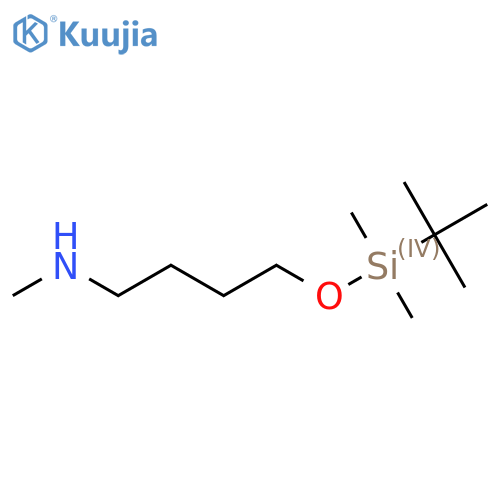 {4-(tert-butyldimethylsilyl)oxybutyl}(methyl)amine structure