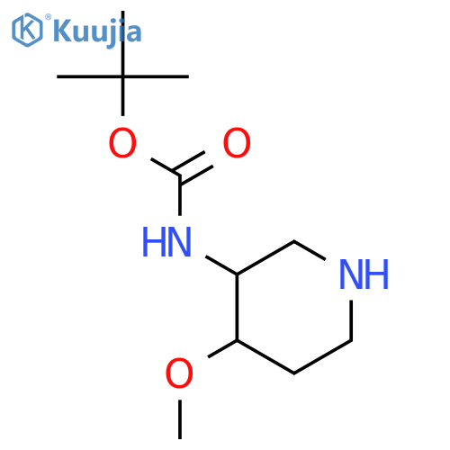 tert-butyl N-(4-methoxypiperidin-3-yl)carbamate structure