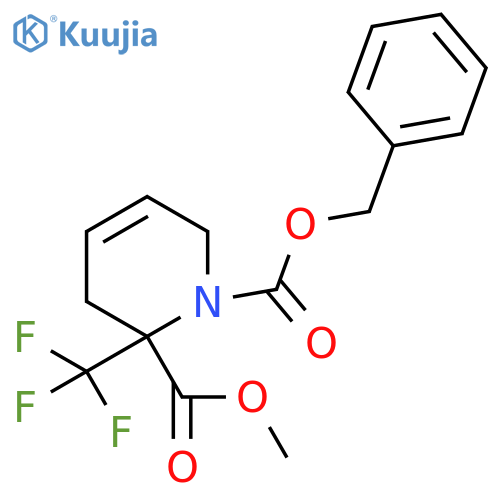 1-Benzyl 2-methyl 2-(trifluoromethyl)-3,6-dihydropyridine-1,2(2H)-dicarboxylate structure