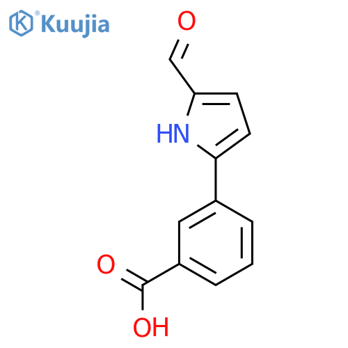 3-(5-Formyl-1h-pyrrol-2-yl)benzoic acid structure