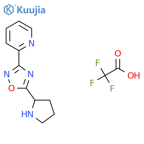 2-[5-(2-Pyrrolidinyl)-1,2,4-oxadiazol-3-yl]pyridine trifluoroacetate structure