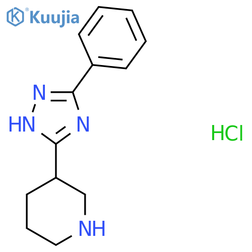 3-(3-Phenyl-1H-1,2,4-triazol-5-yl)piperidine hydrochloride structure