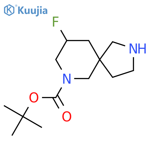 tert-Butyl 9-fluoro-2,7-diazaspiro[4.5]decane-7-carboxylate structure