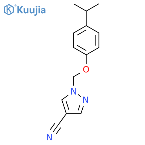 1-(4-Isopropyl-phenoxymethyl)-1H-pyrazole-4-carbonitrile structure