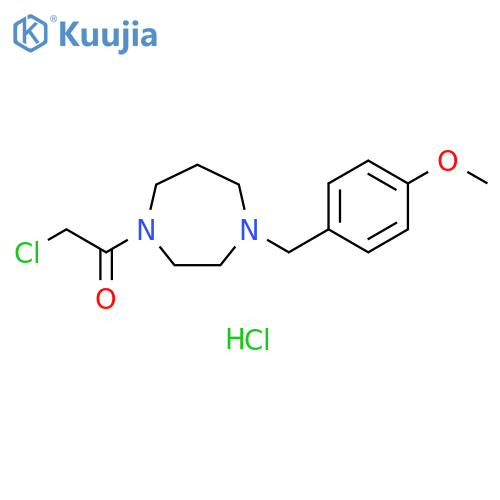 2-chloro-1-{4-(4-methoxyphenyl)methyl-1,4-diazepan-1-yl}ethan-1-one hydrochloride structure