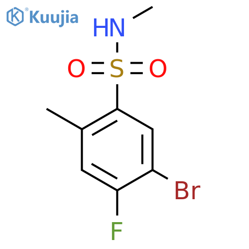5-Bromo-4-fluoro-n,2-dimethylbenzene-1-sulfonamide structure