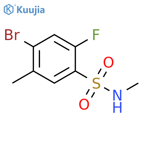 4-Bromo-2-fluoro-n,5-dimethylbenzene-1-sulfonamide structure