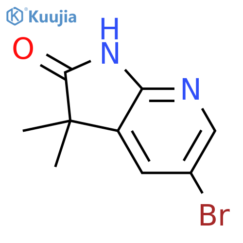 5-bromo-3,3-dimethyl-1H,2H,3H-pyrrolo[2,3-b]pyridin-2-one structure