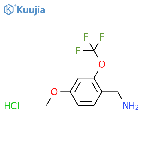 (4-Methoxy-2-(trifluoromethoxy)phenyl)methanamine hydrochloride structure