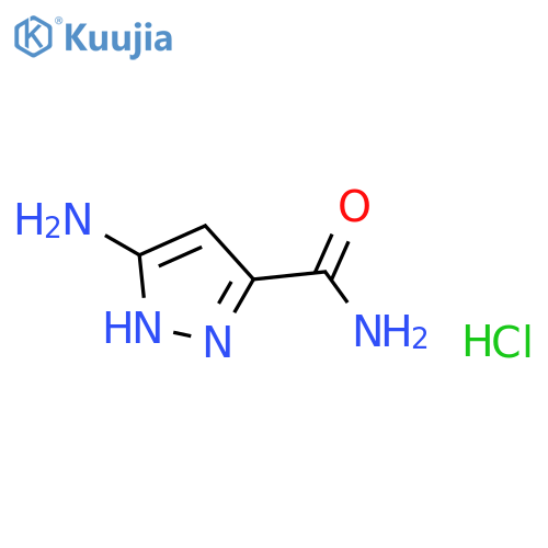 5-amino-1H-pyrazole-3-carboxamide hydrochloride structure