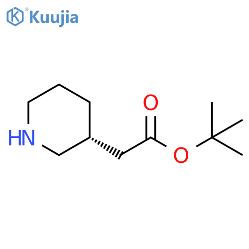 3-Piperidineacetic acid, 1,1-dimethylethyl ester, (3R)- structure