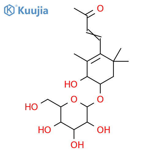 3-Buten-2-one, 4-[(3a,4a)-4-(b-D-glucopyranosyloxy)-3-hydroxy-2,6,6-trimethyl-1-cyclohexen-1-yl]-, (3E)-(9CI) structure