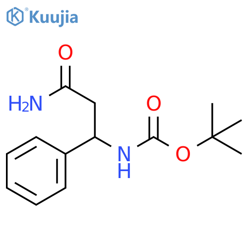 tert-butyl N-(2-carbamoyl-1-phenylethyl)carbamate structure