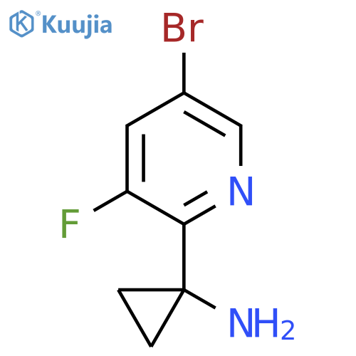 1-(5-Bromo-3-fluoropyridin-2-yl)cyclopropan-1-amine structure