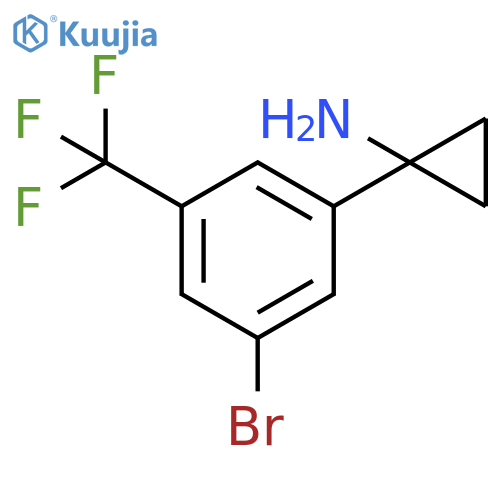 1-3-bromo-5-(trifluoromethyl)phenylcyclopropan-1-amine structure