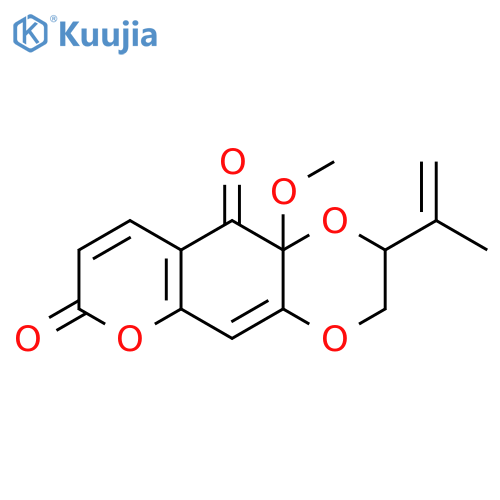 7H-Pyrano[2,3-g]-1,4-benzodioxin-7,10(10aH)-dione,2,3-dihydro-10a-methoxy-2-(1-methylethenyl)- (9CI) structure