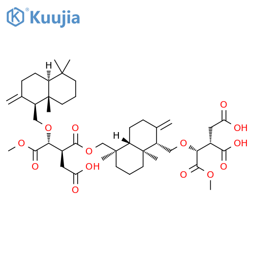 1,2,3-Propanetricarboxylicacid,1-[[(1S,4aR,5R,8aS)-5-[[(2S,3R)-2-(carboxymethyl)-3-[[(1S,4aS,8aS)-decahydro-5,5,8a-trimethyl-2-methylene-1-naphthalenyl]methoxy]-4-methoxy-1,4-dioxobutoxy]methyl]decahydro-5,8a-dimethyl-2-methylene-1-naphthalenyl]methoxy]-,1-methyl ester, (1R,2S)- (9CI) structure