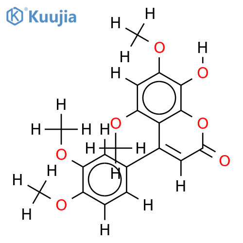 3',4',5,7-Tetra-Me ether-4',5,7-Tri-Me ether-4-(3,4-Dihydroxyphenyl)-5,7,8-trihydroxy-2H-1-benzopyran-2-one structure