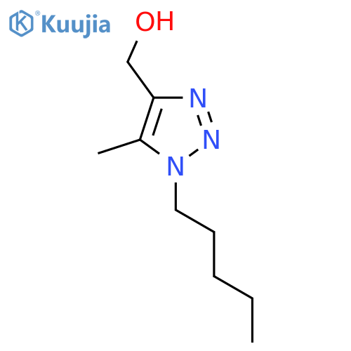 (5-methyl-1-pentyl-1H-1,2,3-triazol-4-yl)methanol structure