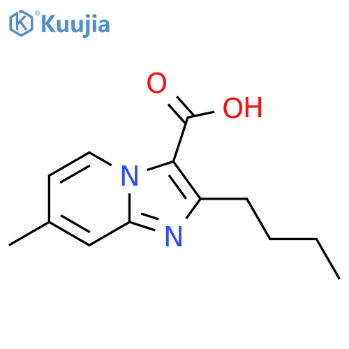 2-butyl-7-methylimidazo1,2-apyridine-3-carboxylic acid structure