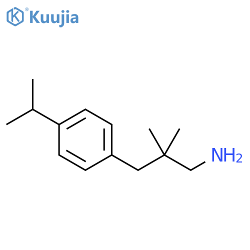2,2-dimethyl-3-4-(propan-2-yl)phenylpropan-1-amine structure