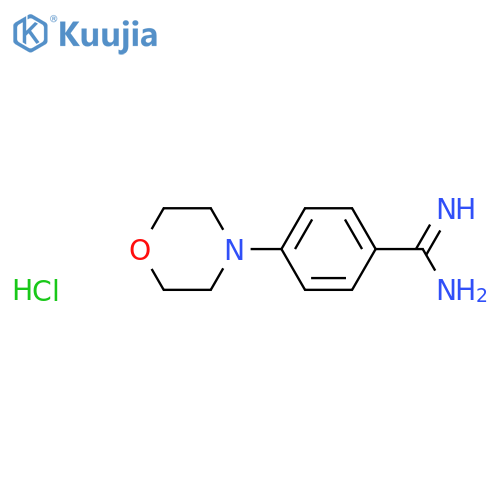 4-(Morpholin-4-yl)benzene-1-carboximidamide hydrochloride structure