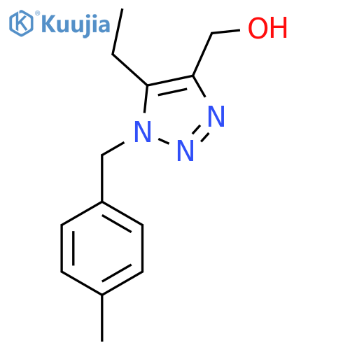 {5-ethyl-1-(4-methylphenyl)methyl-1H-1,2,3-triazol-4-yl}methanol structure