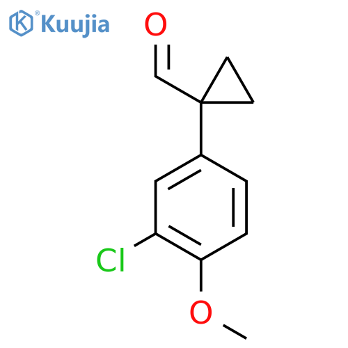 1-(3-chloro-4-methoxyphenyl)cyclopropane-1-carbaldehyde structure