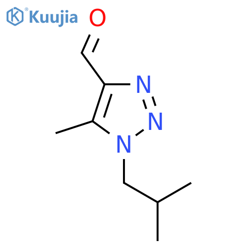 5-methyl-1-(2-methylpropyl)-1H-1,2,3-triazole-4-carbaldehyde structure
