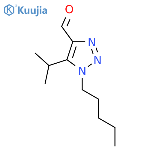 1-pentyl-5-(propan-2-yl)-1H-1,2,3-triazole-4-carbaldehyde structure