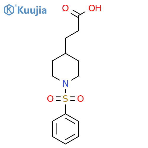 3-[1-(benzenesulfonyl)piperidin-4-yl]propanoic acid structure