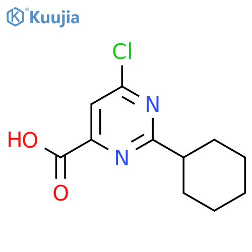 4-Pyrimidinecarboxylic acid, 6-chloro-2-cyclohexyl- structure