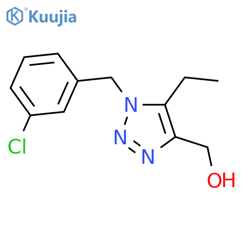 {1-(3-chlorophenyl)methyl-5-ethyl-1H-1,2,3-triazol-4-yl}methanol structure