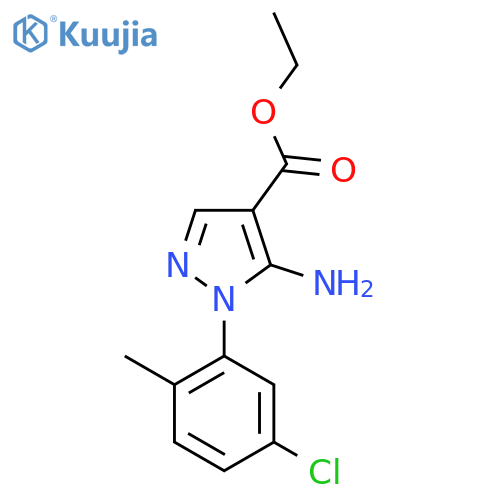 Ethyl 5-amino-1-(5-chloro-2-methylphenyl)-1H-pyrazole-4-carboxylate structure
