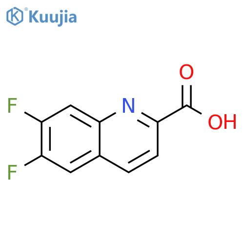 2-Quinolinecarboxylic acid, 6,7-difluoro- structure