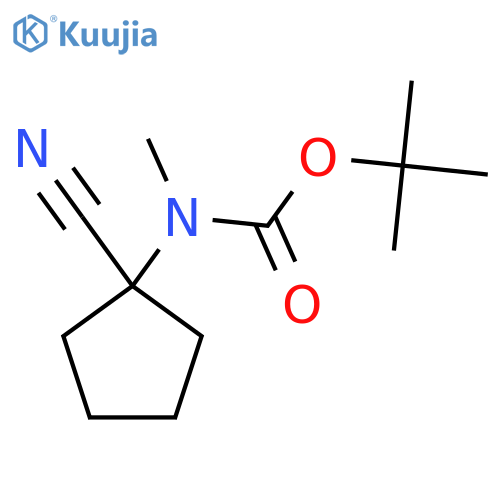 tert-butyl N-(1-cyanocyclopentyl)-N-methylcarbamate structure