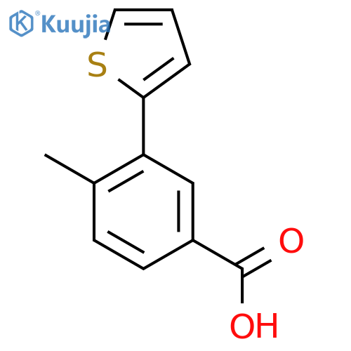 4-Methyl-3-(thiophen-2-yl)benzoic acid structure