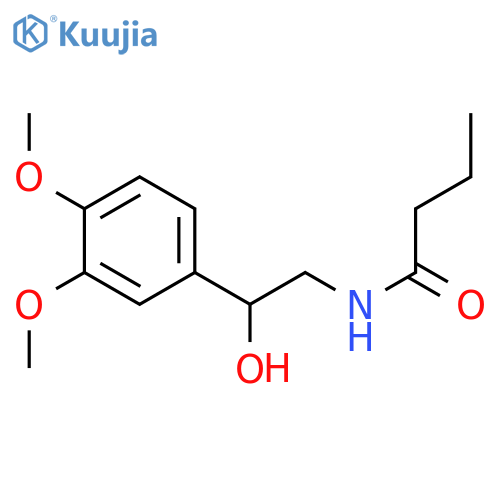 N-[2-(3,4-dimethoxyphenyl)-2-hydroxyethyl]butanamide structure