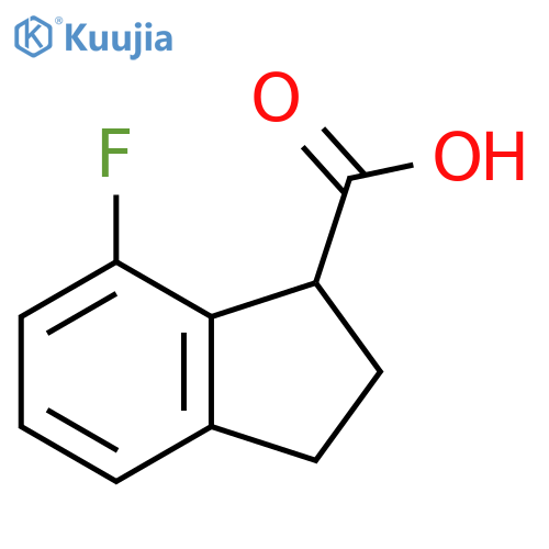 7-fluoro-2,3-dihydro-1H-indene-1-carboxylic acid structure