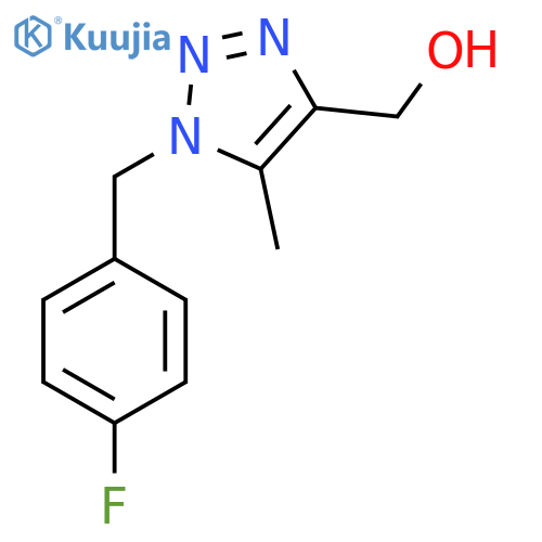 {1-(4-fluorophenyl)methyl-5-methyl-1H-1,2,3-triazol-4-yl}methanol structure