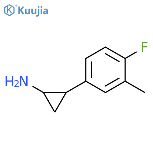 2-(4-fluoro-3-methylphenyl)cyclopropan-1-amine structure