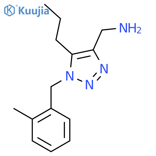 {1-(2-methylphenyl)methyl-5-propyl-1H-1,2,3-triazol-4-yl}methanamine structure