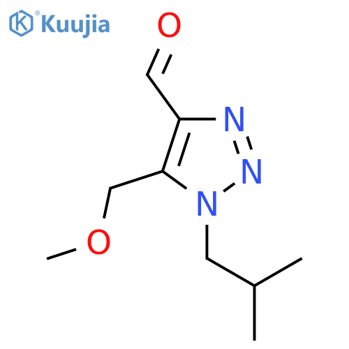 5-(methoxymethyl)-1-(2-methylpropyl)-1H-1,2,3-triazole-4-carbaldehyde structure