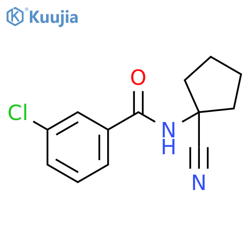 3-Chloro-N-(1-cyanocyclopentyl)benzamide structure