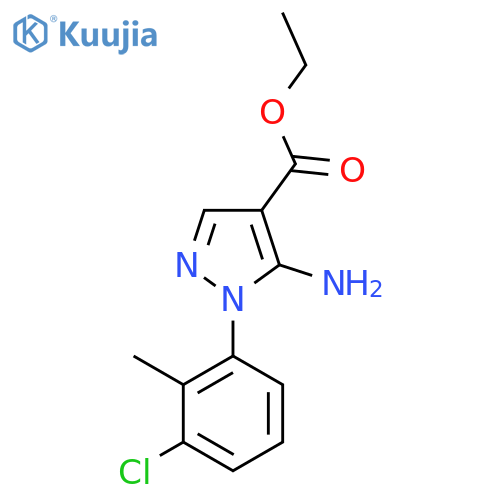 Ethyl 5-amino-1-(3-chloro-2-methylphenyl)-1H-pyrazole-4-carboxylate structure
