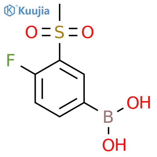 (4-fluoro-3-methanesulfonylphenyl)boronic acid structure
