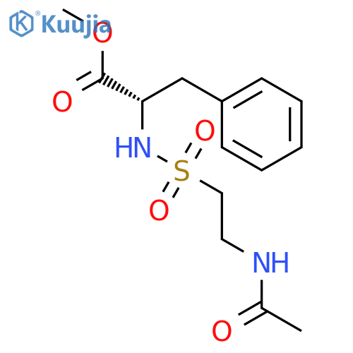 L-Phenylalanine,N-[[2-(acetylamino)ethyl]sulfonyl]-, methyl ester structure