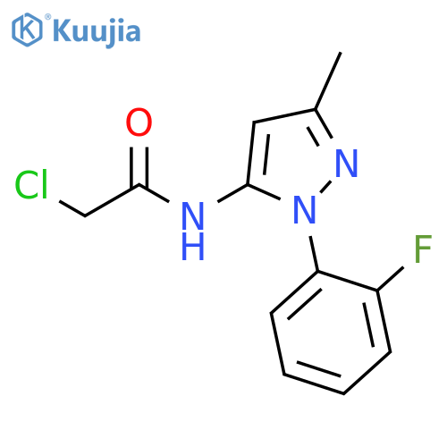 2-chloro-N-1-(2-fluorophenyl)-3-methyl-1H-pyrazol-5-ylacetamide structure
