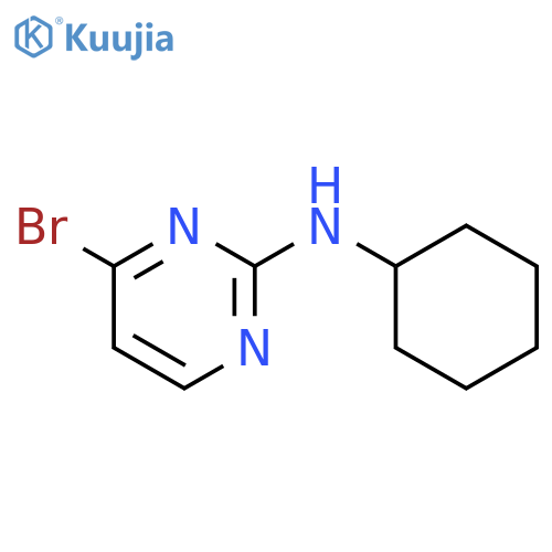 4-bromo-N-cyclohexylpyrimidin-2-amine structure